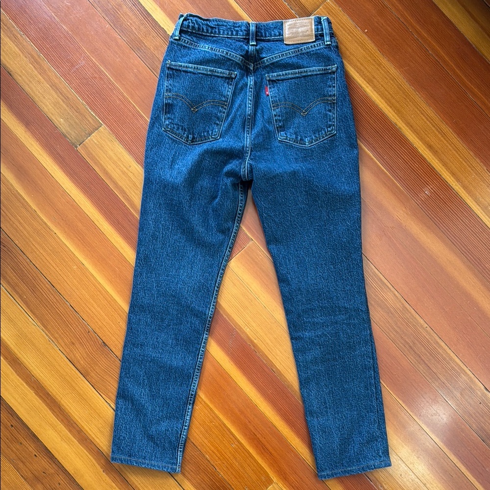 Levi's 70s High Slim Straight Blue Jeans - Picture 3 of 4